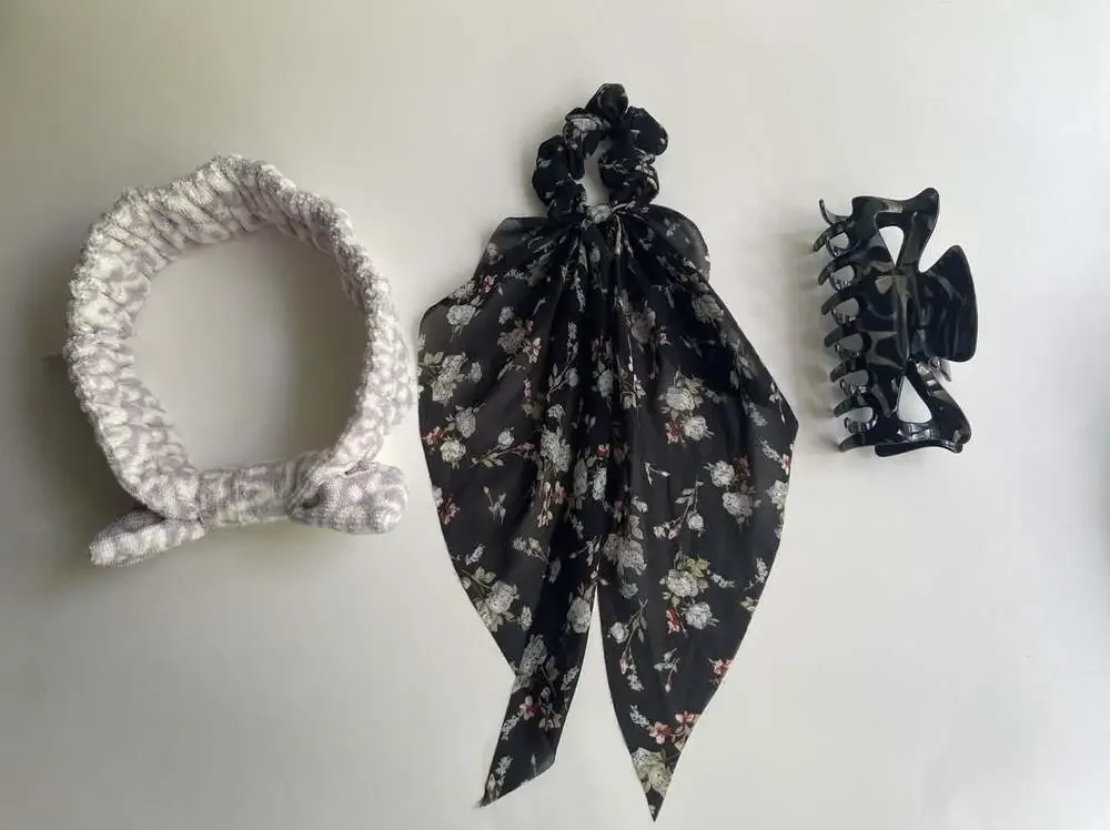 Conair Hair Accessory Lot Headbands Hair Claw Scrunchie Set